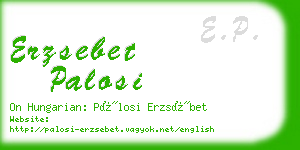 erzsebet palosi business card